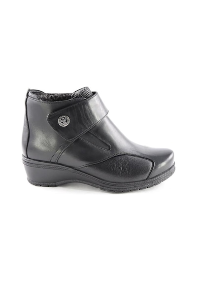 Forelli 25651 Vionic Hakiki Deri Comfort Kadın Bot Siyah