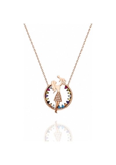 Çekirdekjewelry Anneler Günü Hediyesi 925 Ayar Gümüş Rose Gold Anne Çocuk Kolyesi Anlamlı Hediye Seçeneği Pembe Çekirdekjewelry Anneler Günü Hediyesi 925 Ayar Gümüş Rose Gold Anne Çocuk Kolyesi Anlamlı Hediye Seçeneği Pembe