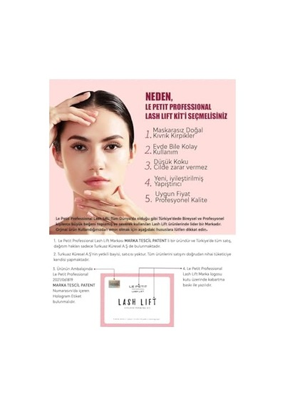 Kirpik Lifting Seti, Lash Lift, Kaş & Kirpik Perma Seti Full Set