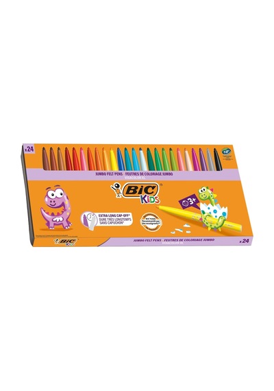 Kids Visa Color Xl Keçeli Boya Kalemi 24 Renk, Su Bazlı Mürekkep, Kolayca Çoğu Kumaştan Çıkar, 3 Yaş Ve Üzeri