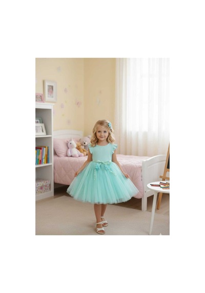 Retro Women Kız Çocuk Yeşil Fırfırlı Tül Etekli Özel Gün Doğum Günü Günlük Prenses Sevimli Şık Elbise Yeşil Retro Women Kız Çocuk Yeşil Fırfırlı Tül Etekli Özel Gün Doğum Günü Günlük Prenses Sevimli Şık Elbise Yeşil
