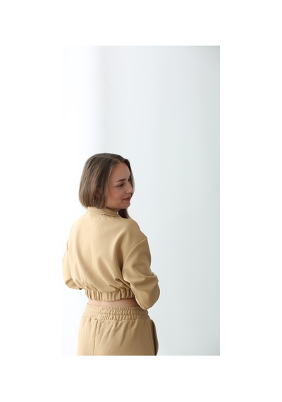 Nature The Brand Kahverengi Basic Sweatshirt Kadın - %100 Pamuklu Oversize Rahat Kalıp Sütlü Kahve