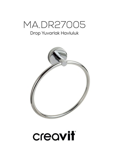Creavit DR27005 Drop Yuvarlak Havluluk Krom