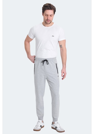 Slazenger Onon In Erkek Fermuar Cepli Gri Eşofman Altı Gri