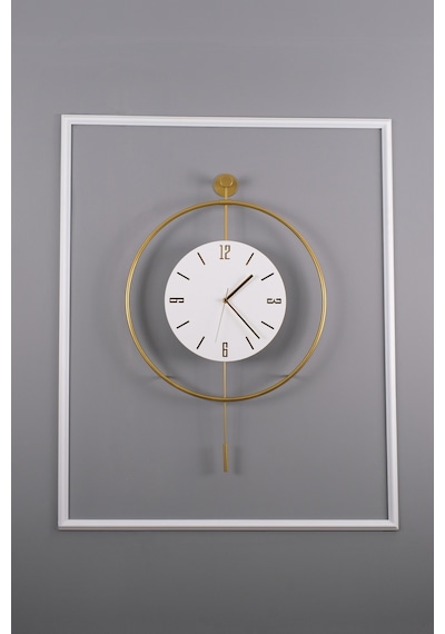 Büyük Boy 5'li Gold Kristal Elegante Set Kablo Gerektirmeyen Seri - Modern Duvar Saati Gold