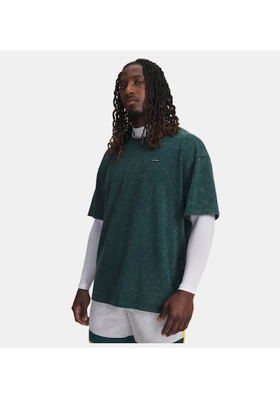 Under Armour M Hw Os Logo Wash Ss Erkek T-shirt 1389147-919 Yeşil