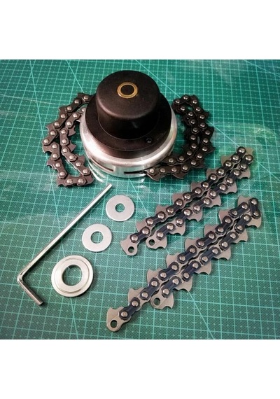 Evrensel çim biçme makinesi zincir kafa Brushcutter giyotin bahçe ÇALI KESİCİ alet yedek parçaları