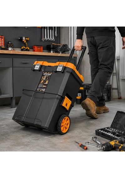 Super Bag Çift Katlı Tekerlekli Takım Çantası, Çekilebilir Saplı Modüler Alet Kutusu, Üst Organ Belirtilmemiş