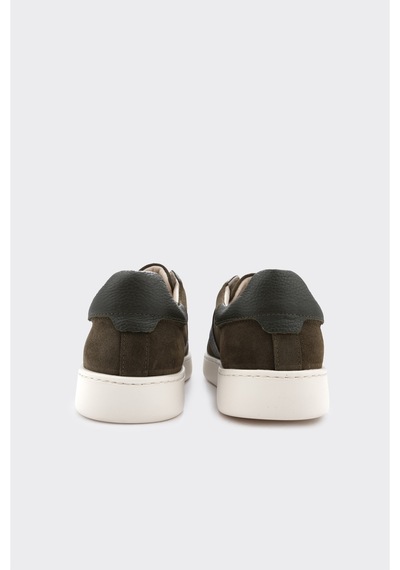 Derinet Comfort Taban Hakiki Deri Erkek Sneaker Haki Süet Haki Süet