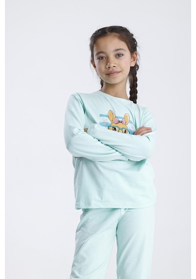 Baskılı Pijama Takımı Mint