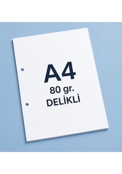 A4 Delikli Fotokopi Kağıdı 80 Gr 100 Yaprak Yazıcı Uyumlu, Net Baskı, Ofis & Okul Kullanımı