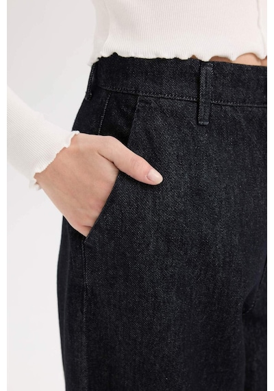 DeFacto Baggy Fit Yüksek Bel Uzun Jean Pantolon E2966AX25SPNM34