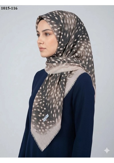 Dolce Life Dolce Cool Desenli Flamlı Pamuk Eşarp 1015-116 Çok Renkli