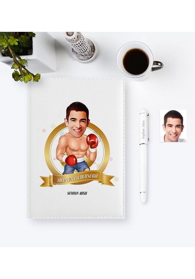 Kişiye Özel Yılın En İyi Boksörü Karikatürlü 2021 Ajanda Kalem Se Çok Renkli