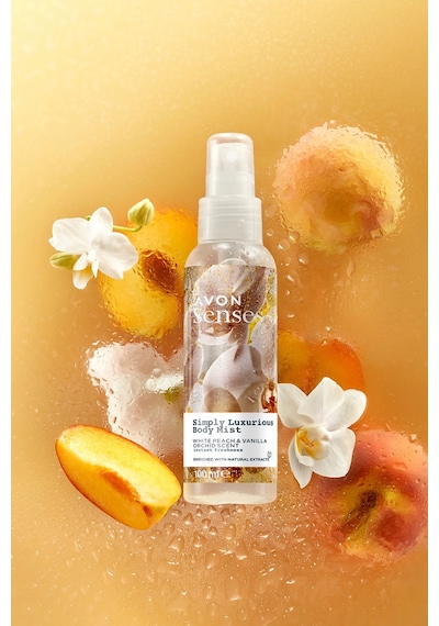 Avon Simply Luxurious Beyaz Şeftali ve Vanilya Orkide Kokulu Vücut Spreyi 3 x 100 ML