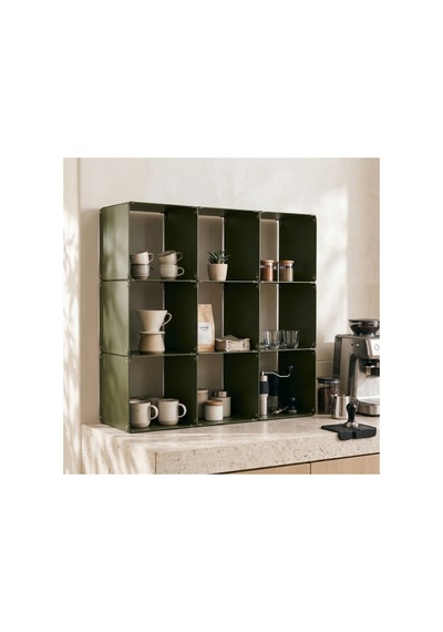 Node 9'lu Modüler Metal Açık Raf Ünitesi Çok Amaçlı Küp Kitaplık 50x50 Cm Yeşil - 944249484 Yeşil Node 9'lu Modüler Metal Açık Raf Ünitesi Çok Amaçlı Küp Kitaplık 50x50 Cm Yeşil - 944249484 Yeşil