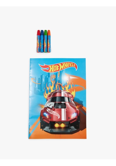 Koton Hot Wheels Lisanslı 4 Lü Keçeli Kalemli Ve Defterli Boyama Seti Mavi 7wak70362aa