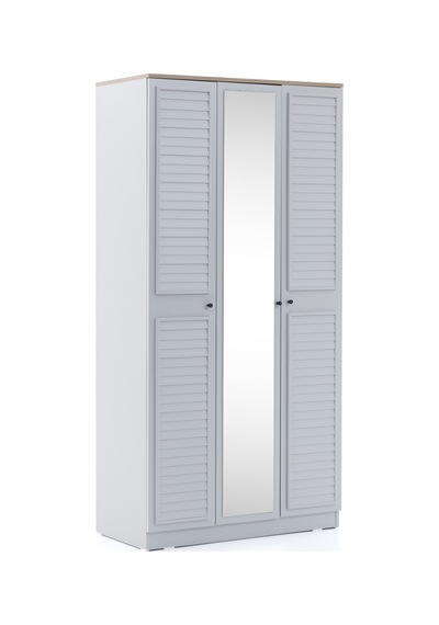 Taiga 3 Kapaklı Gardırop Y:209 G:103 D:52 / Buz Gri