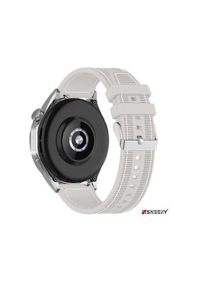 Samsung Gear S3 Frontier R760 - S3 Classic R770 22mm Uyumlu Dikiş Desenli Dokuma Silikon Kordon