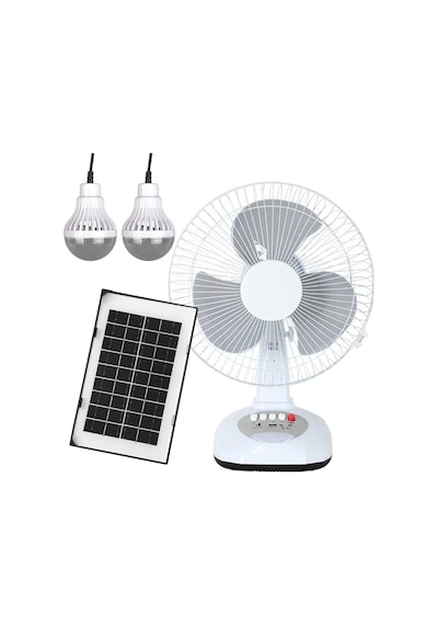Powermaster Pm-22009 3 Kademeli Şarjlı - Solarlı Fan Vantilatör Ampul - Ledli - Powerbank