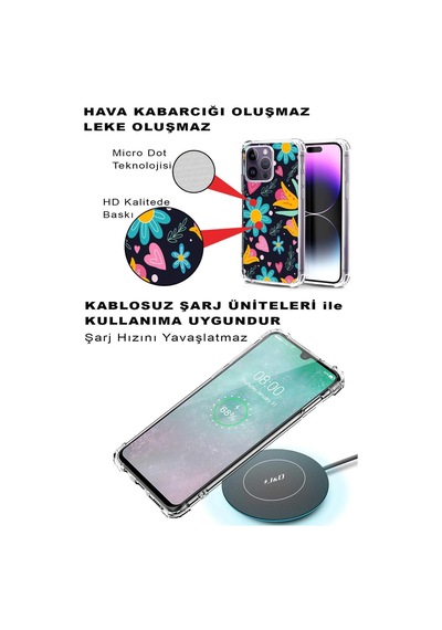 Samsung Galaxy M34 İle Uyumlu Retro Color 1 Baskılı Şeffaf Köşe Korumalı Antişok Kılıf