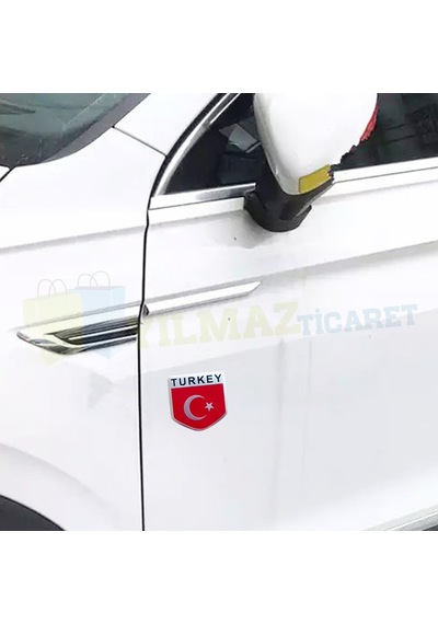 Türk Bayrağı Logo Çamurluk Bagaj Yapıştırma Alüminyum Sticker