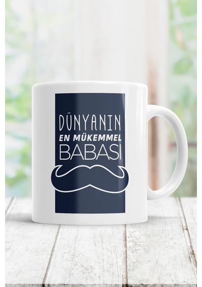 Beyaz Dünyanın En Mükemmel Babası Kupa Bardak