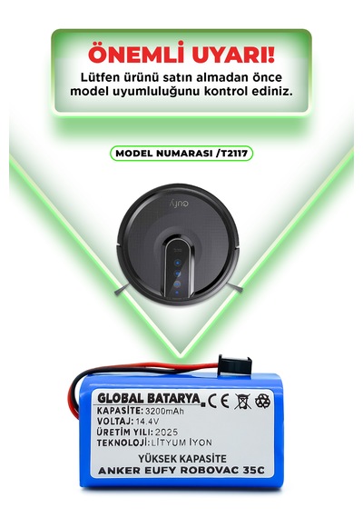 Anker Eufy Robovac 35c Uyumlu Batarya 3200mah