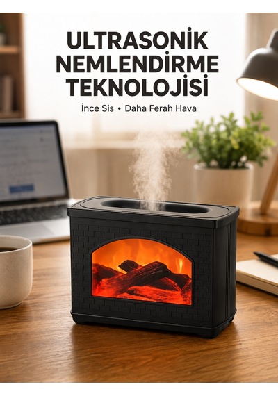 Usb Güçlü Ultrasonik Hava Nemlendirici Sessiz Çalışan 270 Ml Difüzör - Lisinya