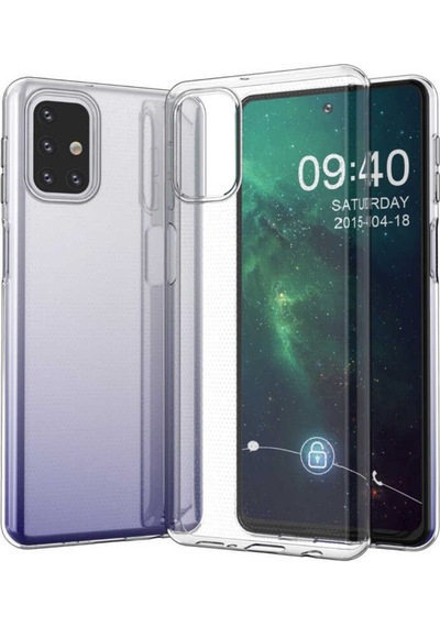 Galaxy M31S Kılıf Zore Şeffaf Ince Ve Esnek Süper Silikon Kılıf Renksiz