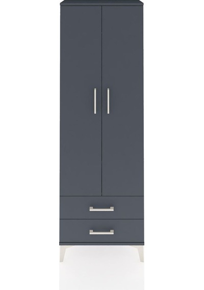Arges Dolap 2 Raflı 2 Çekmeceli Tek Askılı 60x30x182 Antrasit... Antrasit Arges Dolap 2 Raflı 2 Çekmeceli Tek Askılı 60x30x182 Antrasit... Antrasit