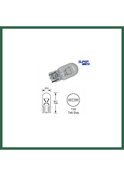 Bezos Super Light T20 Dipsiz Turuncu Park Ampulü Çift Duy Wy21 12v 21w 1 Adet Bzs01