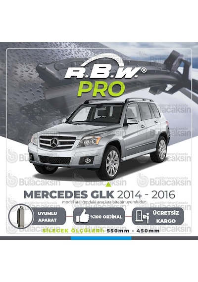 Mercedes GLK Muz Silecek Takımı (2014-2016) RBW PRO