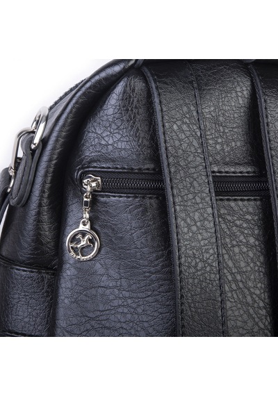Nas Bag Kadın Dönüştürülebilir Sırt Ve Omuz Çantası Şık Geniş Fermuarlı Çanta 24x31x14 Cm Siyah Victoria
