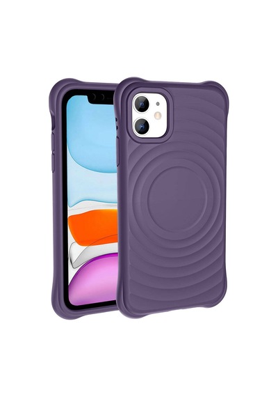 Apple Uyumlu iPhone 11 M-safe Şarj Özellikli Airbagli Mat Görünümlü Zore Hepi Kapak Siyah