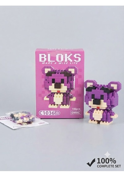 3d Kalem + 156 Parça Bloks Seti Mor Hayal Gücünü Gerçeğe Dönüştür Ayıcık