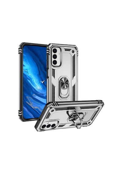 Samsung Uyumlu Galaxy M23 Kılıf Sofya Yüzüklü Standlı Silikon Kılıf (553471458)
