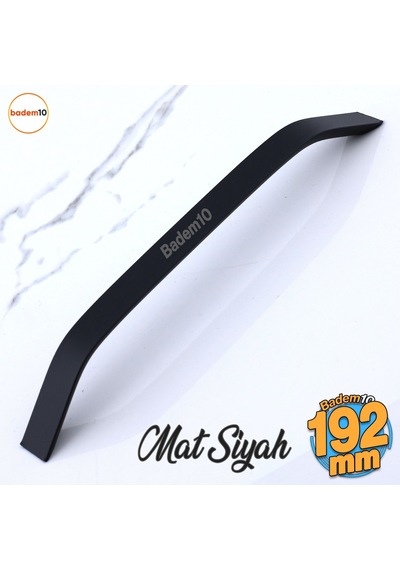 Şahin Siyah Metal Kulp 192 Mm - 19.2 Cm Mobilya Çekmece Mutfak Dolabı Dolap Kulpları Kulbu Kulpu Siyah