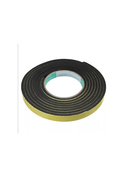 Yapışkan Kapı Pencere Bandı Süngeri Yalıtım Süngeri Eva-3Mmx10Mm-Siyah-10 Metre