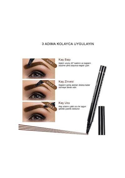 Microblading Kalıcı Likit Kaş Kalemi Çatal Uçlu 1,6ml Diğer