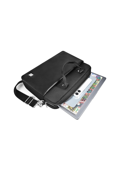 Wiwu Hali Serisi 1680d Su Geçirmez Polyester Kumaş Çapraz Vücut Askılı 15.6 İnç Laptop Çantası Siyah