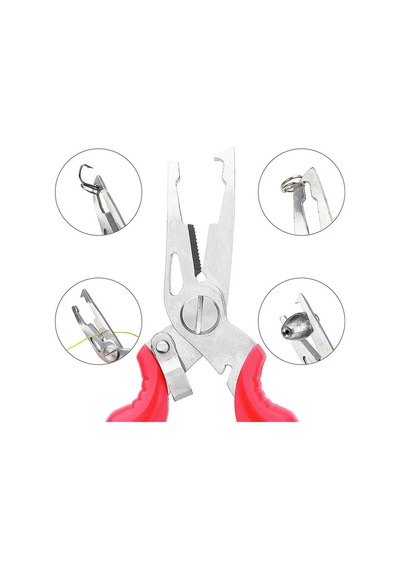 Bauer Balıkçı Pensesi - Kırmızı Kitlenebilir Model