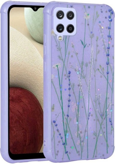 Galaxy M33 Kılıf Simli Desenli Kamera Korumalı Parlak Zore Popy Kapak Dallar