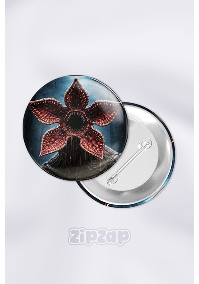 Stranger Things 3 Demogorgon Çanta Süsü Rozet İğneli Buton Rozet Seti 1 Adet Tekli