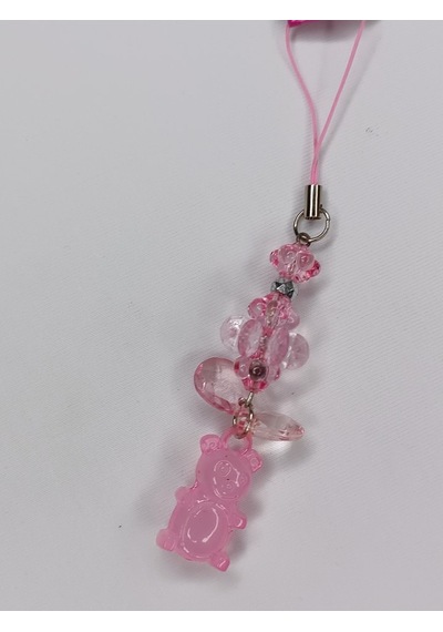 Jelibon Ayıcık Telefon Askısı Çanta Cüzdan Süsü Açık Pembe 011 Açık Pembe