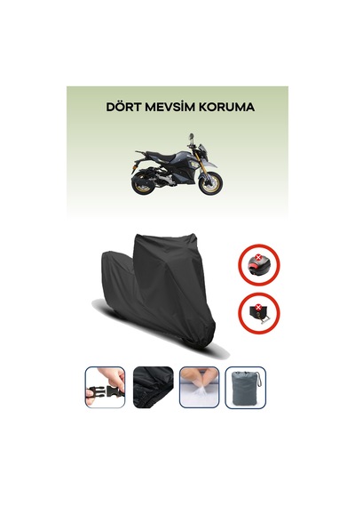 Siyah Arka Çanta Uyumsuz Yu-ki Hammer 125 Motorsiklet Branda, Motor Örtüsü