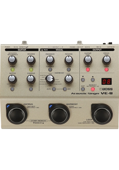 BOSS VE-8 Acoustic Singer Vokal Prosesörü