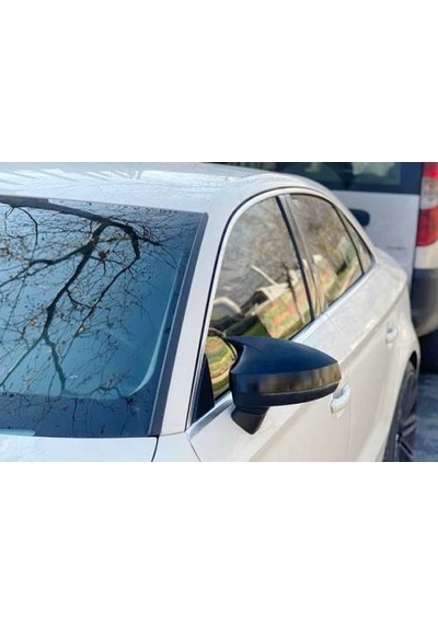 Audi A3 8v Yarasa Ayna Kapağı - Parlak Siyah - Abs Plastik
