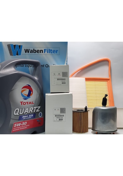 Citroen C-Elysee Peugeot 301 1.6 Hdi Filtre Set+Total 5W30 4Lt
