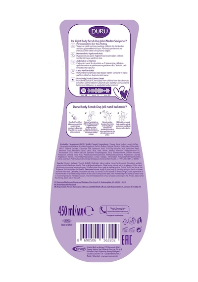 Duru Body Scrub Duş Jeli Tanışma Seti 4x450ml Gold, Crystal, Pink, Ice Çiçek